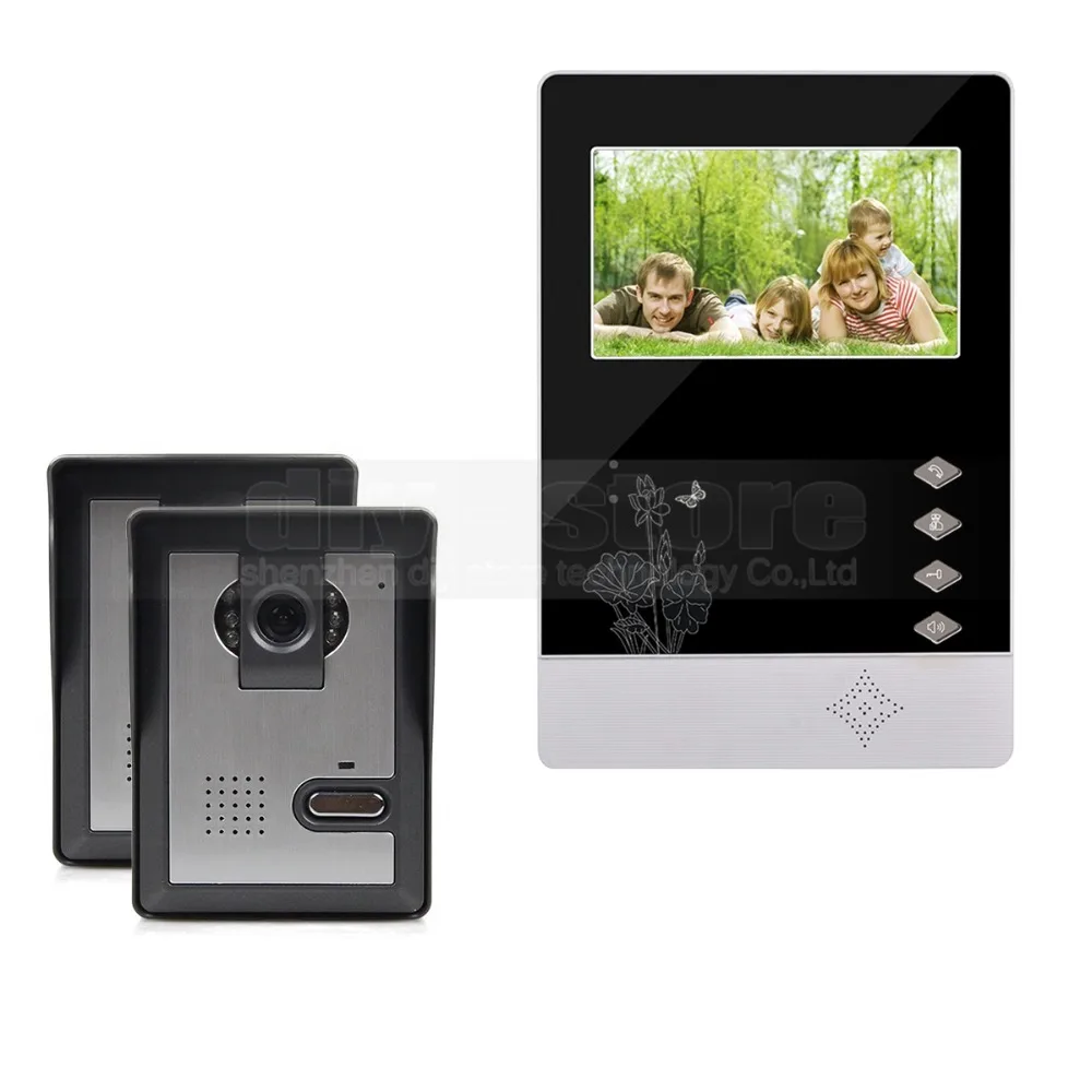 Внутренний TFT ЖК монитор DIYSECUR 4 3 дюйма + HD камера 600 TVLine ИК Ночное Видение