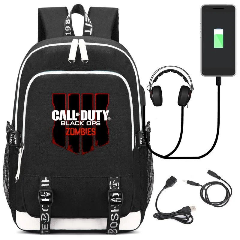 03 Горячая игра CallofDuty USB рюкзак путешествия ноутбук сумки на плечо Студенческая школьная сумка Bookbags - Цвет: 03