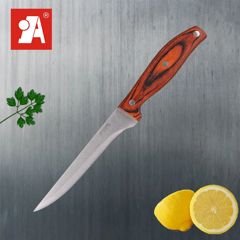 Фирменные кухонные ножи, нож шеф-повара с цветной деревянной ручкой, кухонный нож из нержавеющей стали, нож для нарезки овощей и мяса, инструменты для резки - Color: Boning Knife