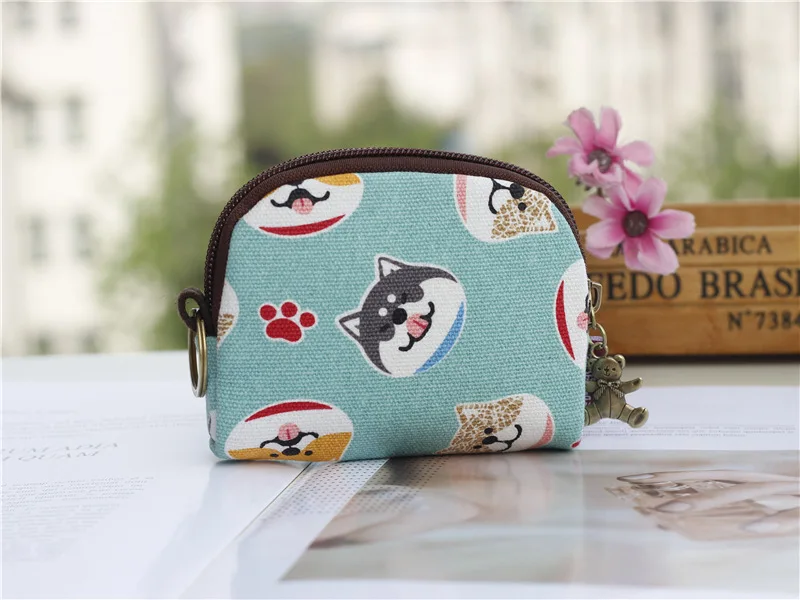 Ретро мини-сумка, женские кошельки для монет, Kawaii, короткий кошелек, для девочек, кошка, маленький холщовый кошелек, сумки для карт, женские кошельки для рук, для дам, детей