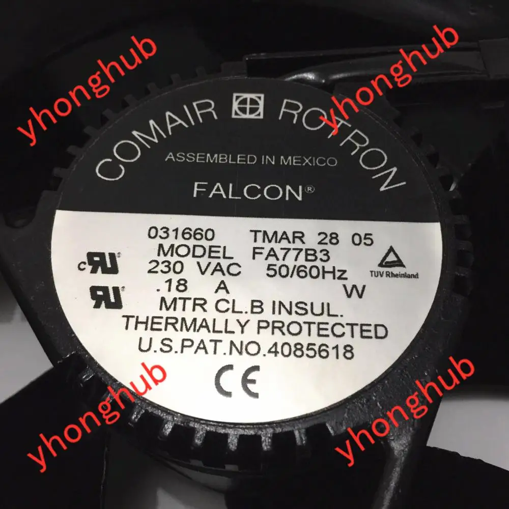 Серверный охлаждающий вентилятор COMAIR ROTRON FA77B3 230 В переменного тока а x 55 мм |