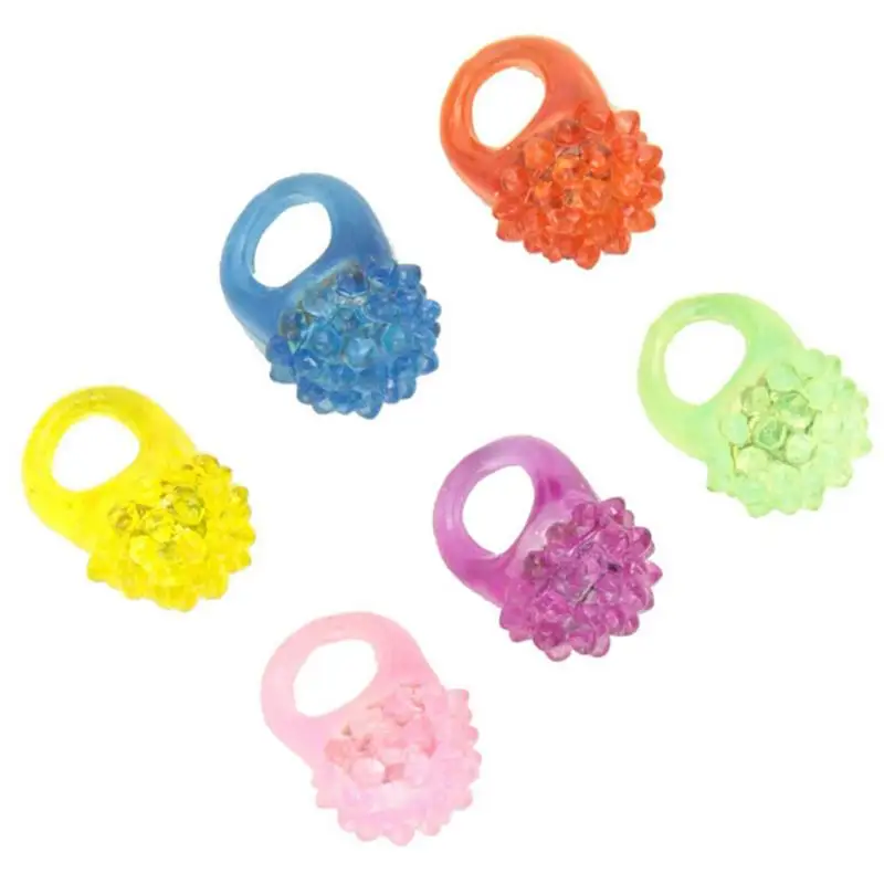 12 шт. светодиодный клубника мигающий свет кольца мигание вечерние мягкий Glow желе