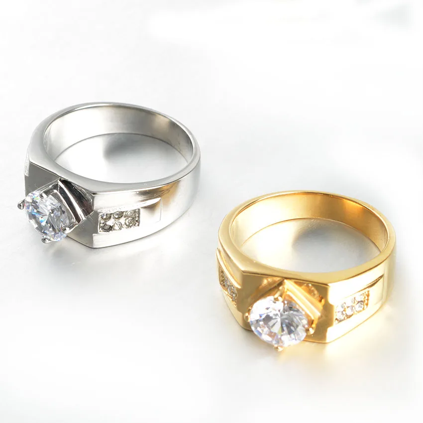 Простое кольцо из нержавеющей стали для мужчин и женщин модные ювелирные изделия