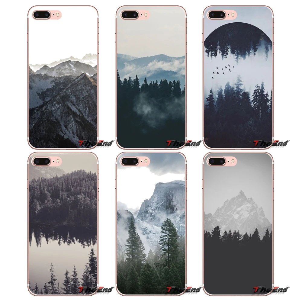 For Huawei P Smart Y6 P8 P9 P10 Plus Nova P20 Lite Pro Mini 2017 SLA-L02 SLA-L22 2i Forest Black And White Accessories Skin Case | Мобильные
