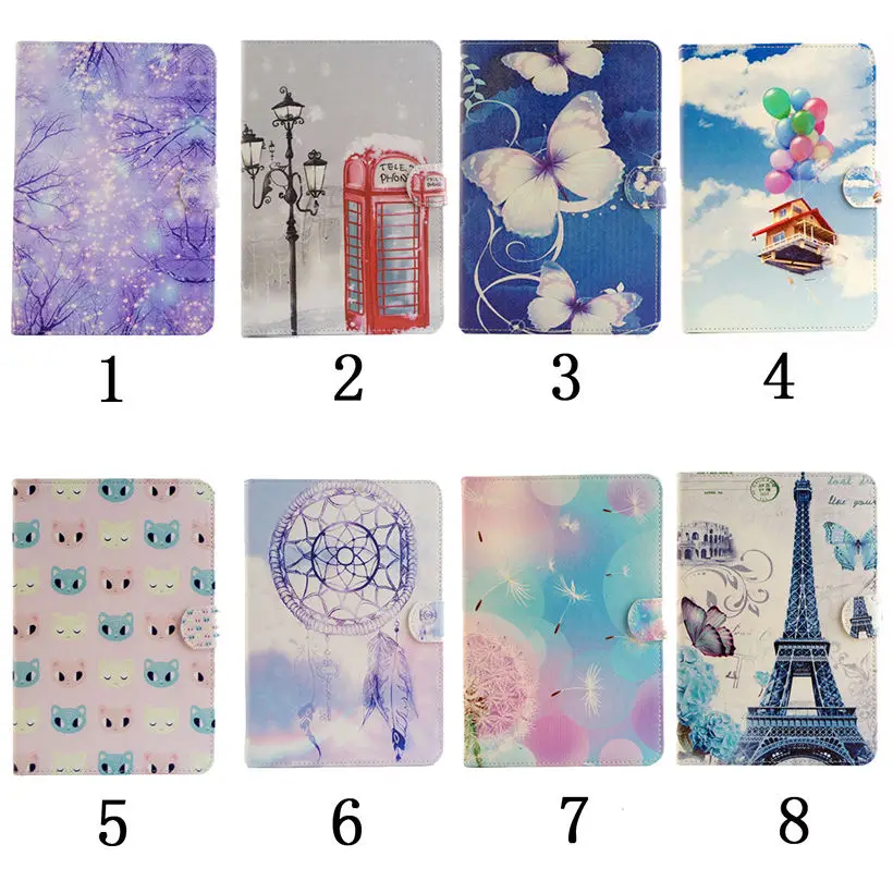 

Fashion Print PU Leather Case Funda For Samsung Galaxy Tab A T550 T551 T555 9.7" Cover Flip Card Slots Tablet Cover case