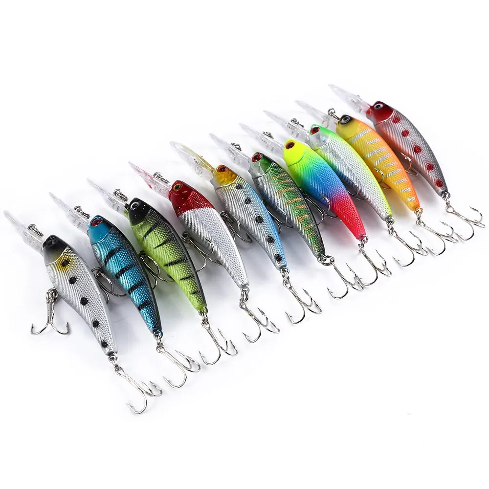 Outlife 20 шт 2 модели лучшие смешанные рыболовные приманки Minnow Crank снасти Pesca
