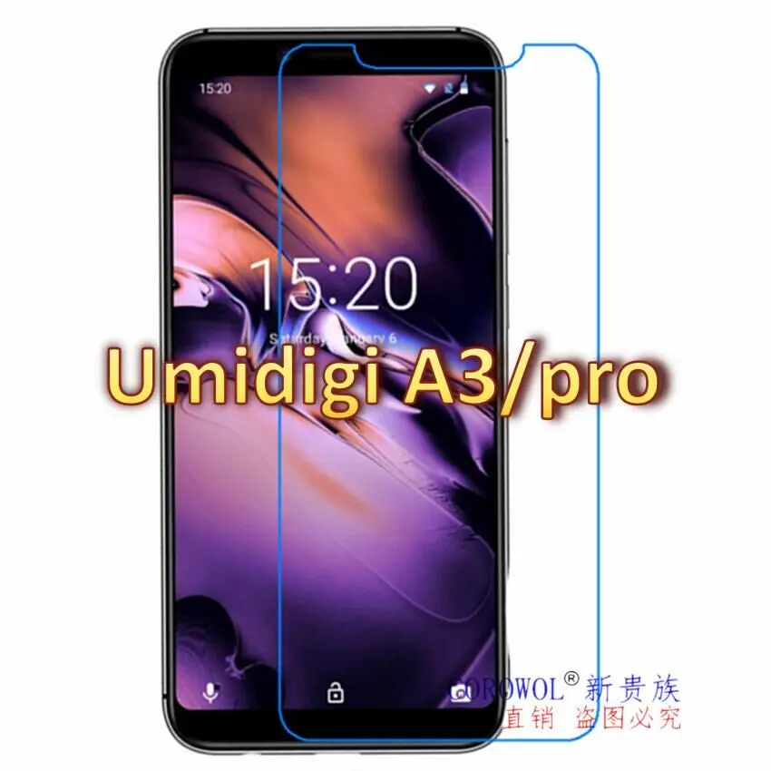 UMIDIGI A3 закаленное Стекло 100% для экрана 9 H класса премиум 2.5D Экран Защитная пленка