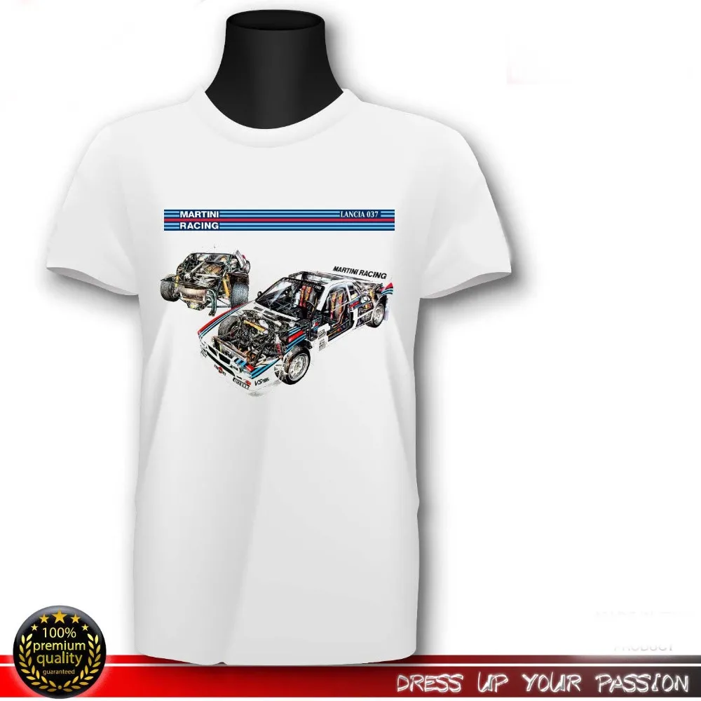 Футболка LANCIA DELTA 037 S4 MARTINI RACING монтекарло ралли машина раздел старый 2019 новейшие