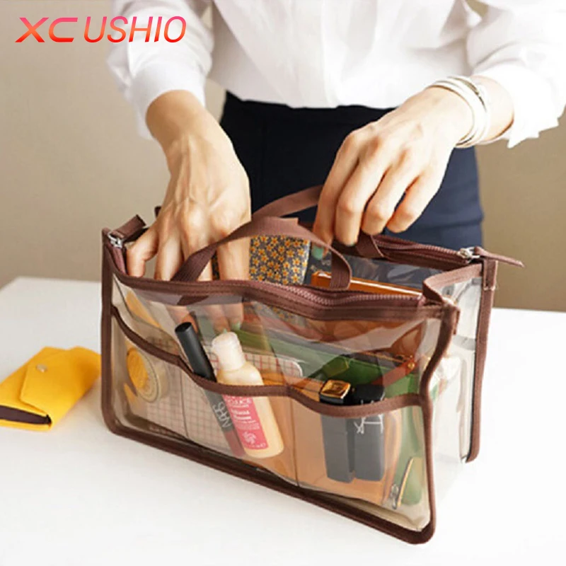 Портативный Прозрачный ПВХ Путешествовать Сумка Для Хранения Малый Сумочка