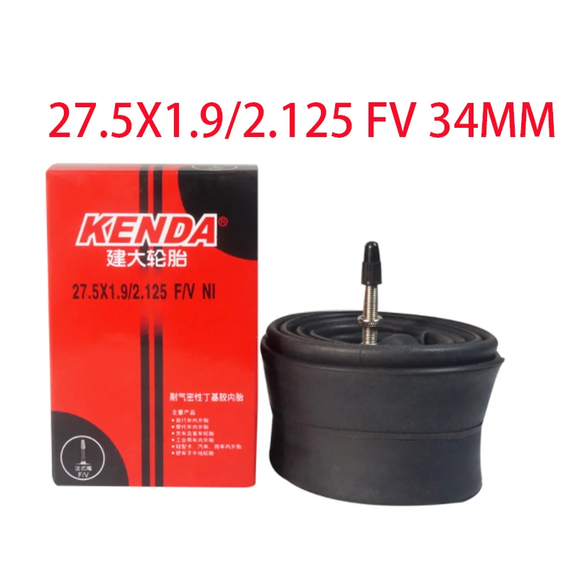 2PC27.5X1.92.125FV34 2 шт., внутренняя труба для горного велосипеда MTB, шины для горного велосипеда, бутиловая резиновая велосипедная трубка, шины 24/26/27,5/29/700c, клапан Presta Schrader - Цвет: 2PC27.5X1.92.125FV34