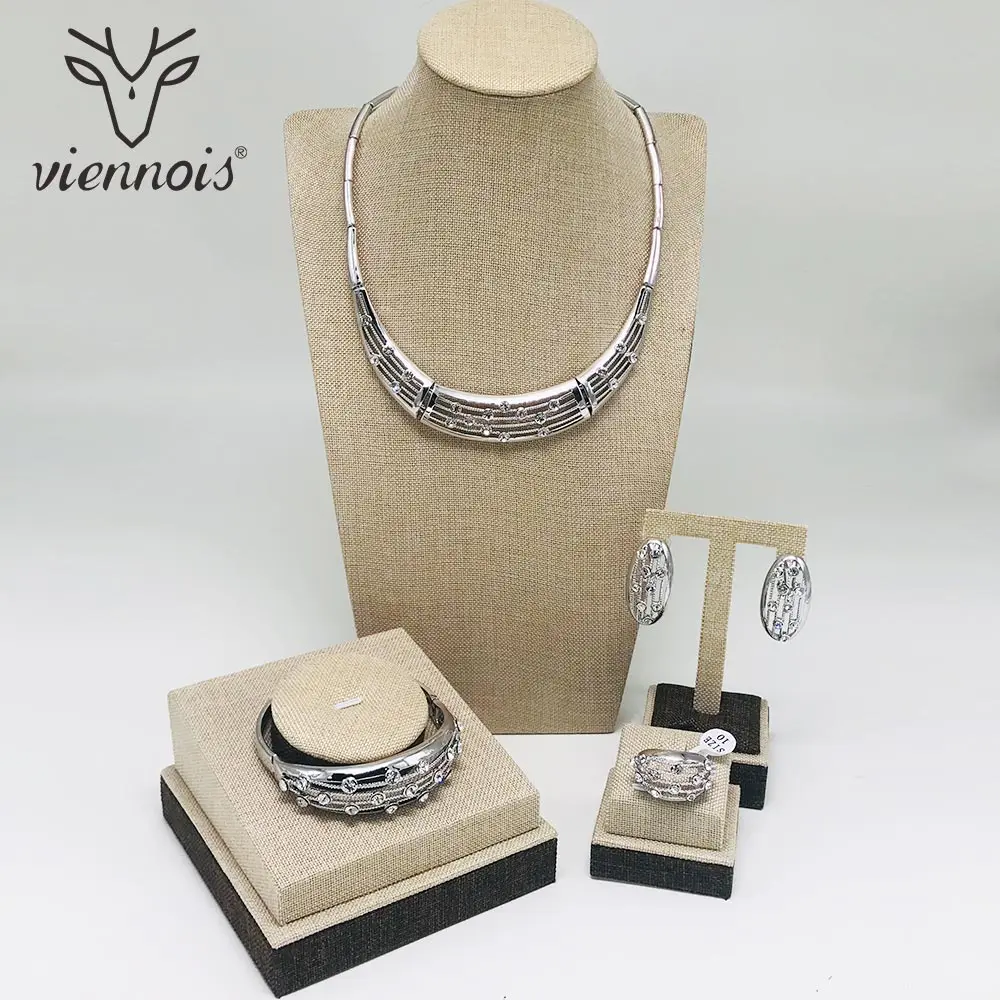 Женские серьги-пусеты Viennois набор из стерлингового серебра/розового