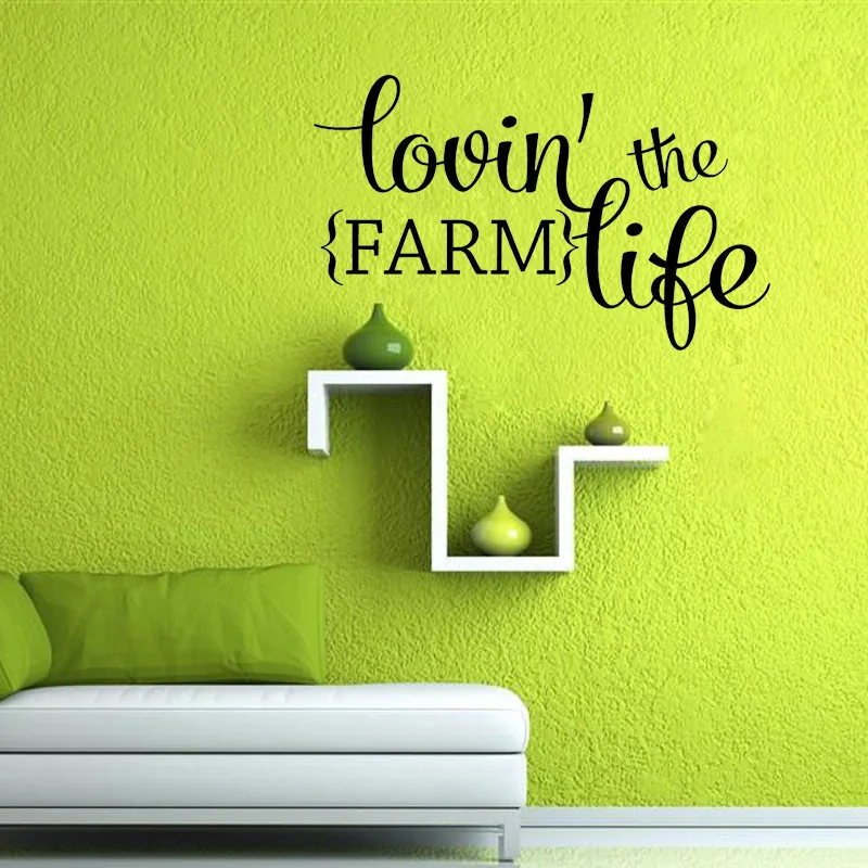 YOJA 55 8 см * 33 любовь к ферме жизни наклейки на стену слова Кухня Декор ПВХ наклейка