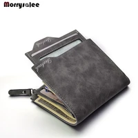 new wallet short men wallets pu leather male purse card holder wallet fashion man zipper wallets coin bag
