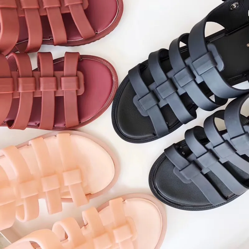 Melissa Flox/римские сандалии Женская прозрачная обувь Модные для взрослых Новинка 2020