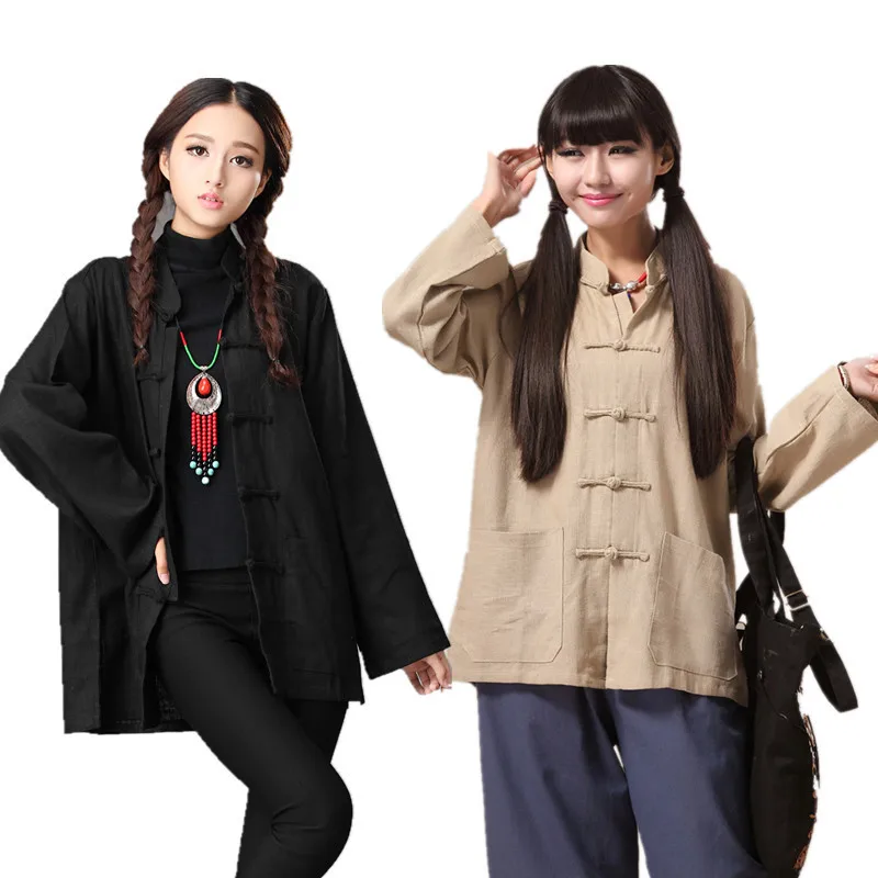 Женская блузка с длинным рукавом воротником-стойкой | Тематическая одежда и