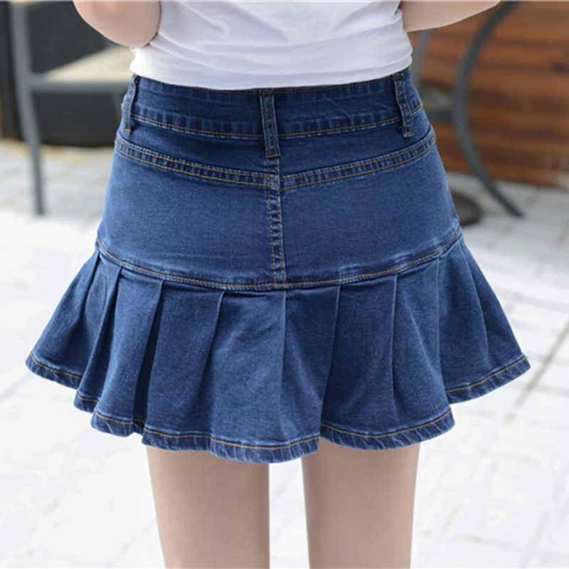 Женская джинсовая юбка большого размера Новинка лета 2018 эластичные джинсовые