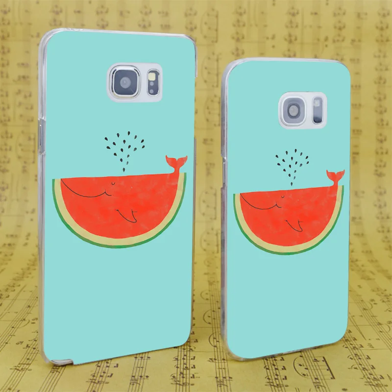 Dream Фокс b4306 арбуз КИТ плоские прозрачные Жесткий Чехол для Samsung Galaxy S 4 5 6 7 8 мини Edge
