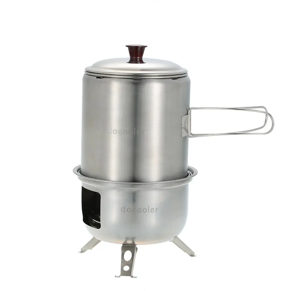 Портативная легкая дровяная плита из нержавеющей стали спиртовая уличная для