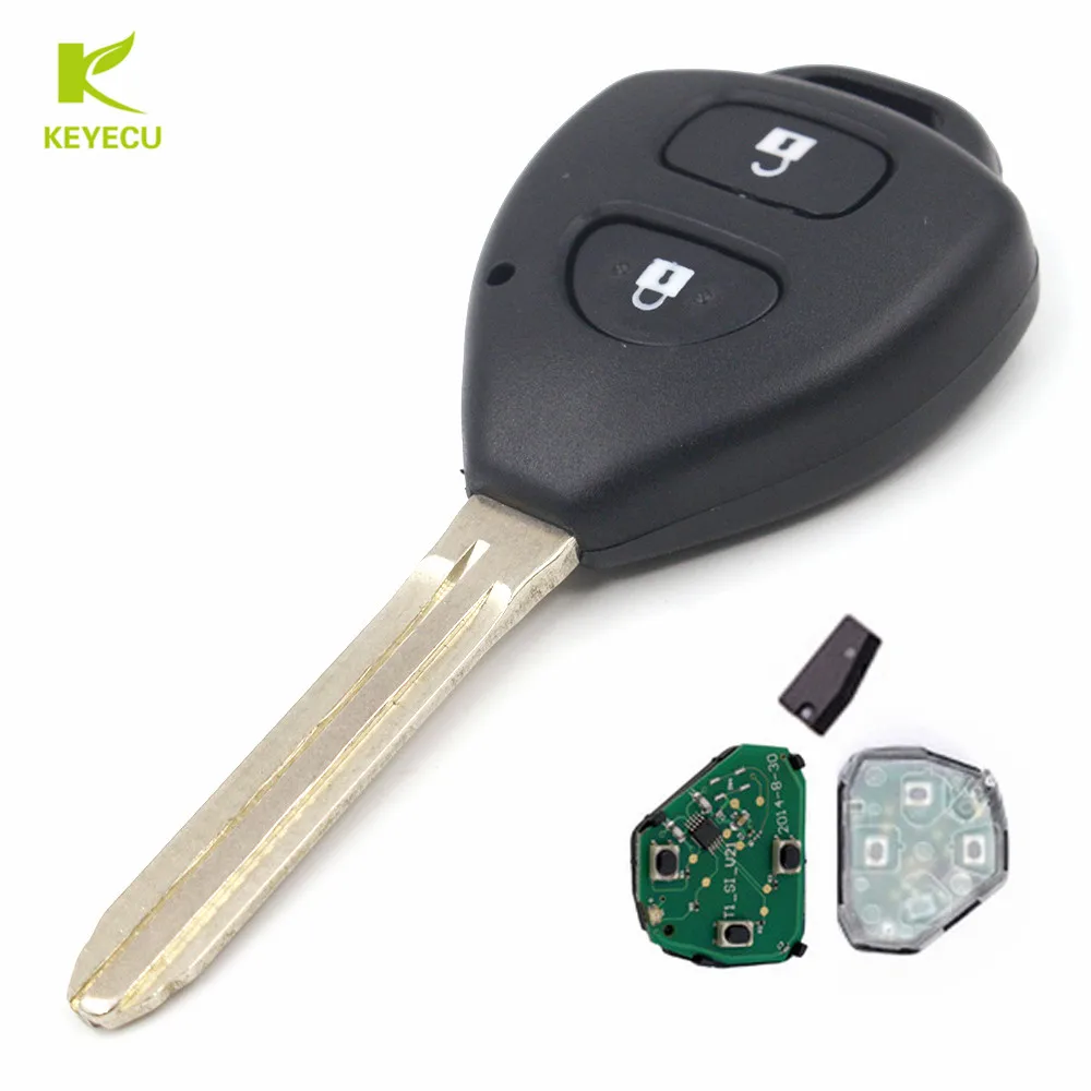 KEYECU Новый дистанционный ключ (Tokai) 2 кнопки 433 МГц для Toyota 2006 2011 HILUX VIGO с чипом 4D67 MDL