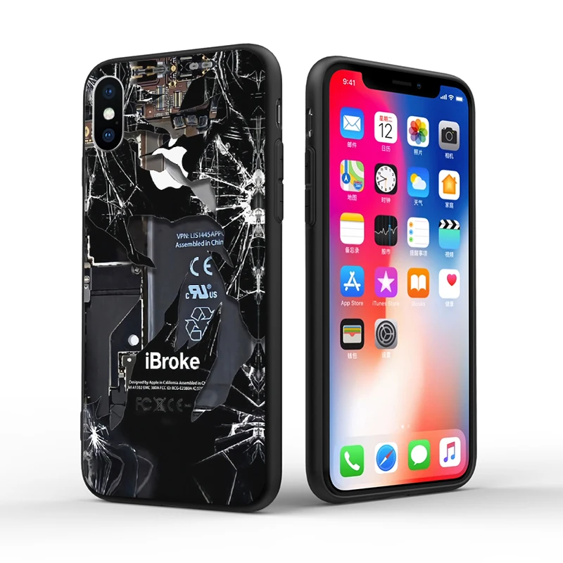 Для iPhone 5 5S SE 6 6S 7 8 Plus X XR XS Max черный Жесткий чехол для телефона Реалистичная камера объектив органайзер для косметики аудио лента жесткий чехол