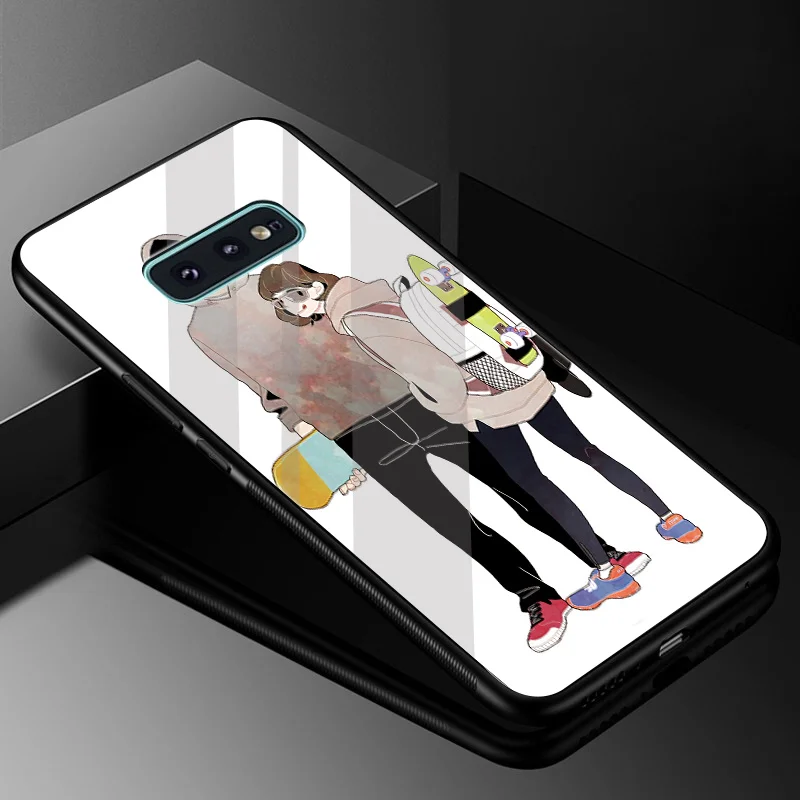 Gerleek стекло ТПУ спортивный скейт доска чехол для Samsung S7 Edge S9 S8 Plus Note 8 9 S10 | Мобильные