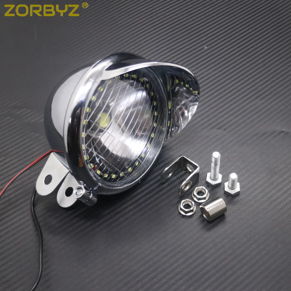 Мотоциклетсветильник хромированная светодиодная противотуманная фара ZORBYZ Angel Eye