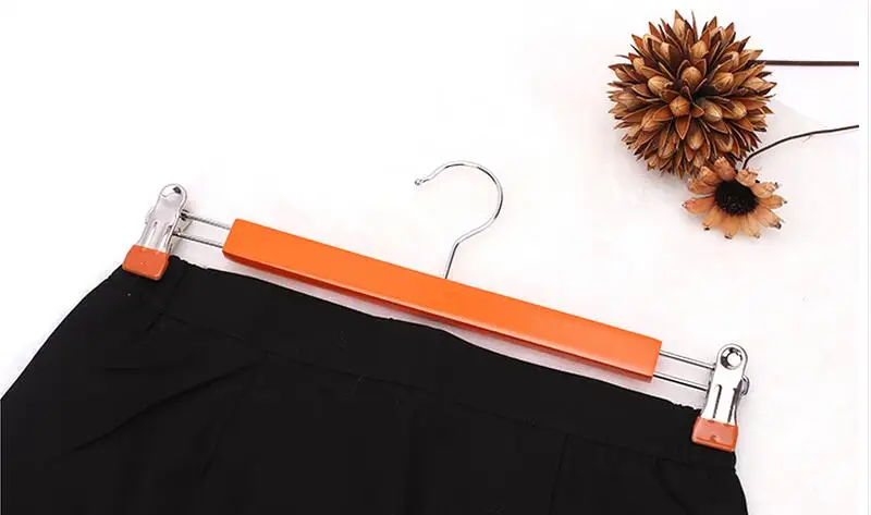 Цветная Яркая деревянная вешалка для брюк Hangerlink юбки карамельных цветов (12