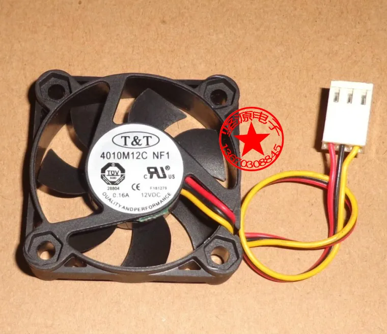 T & T 4010 4 см 12 В карта ЦП вентилятора, Южная моста, вентилятор Северного моста 4010M12C NF1 40x40x10 мм