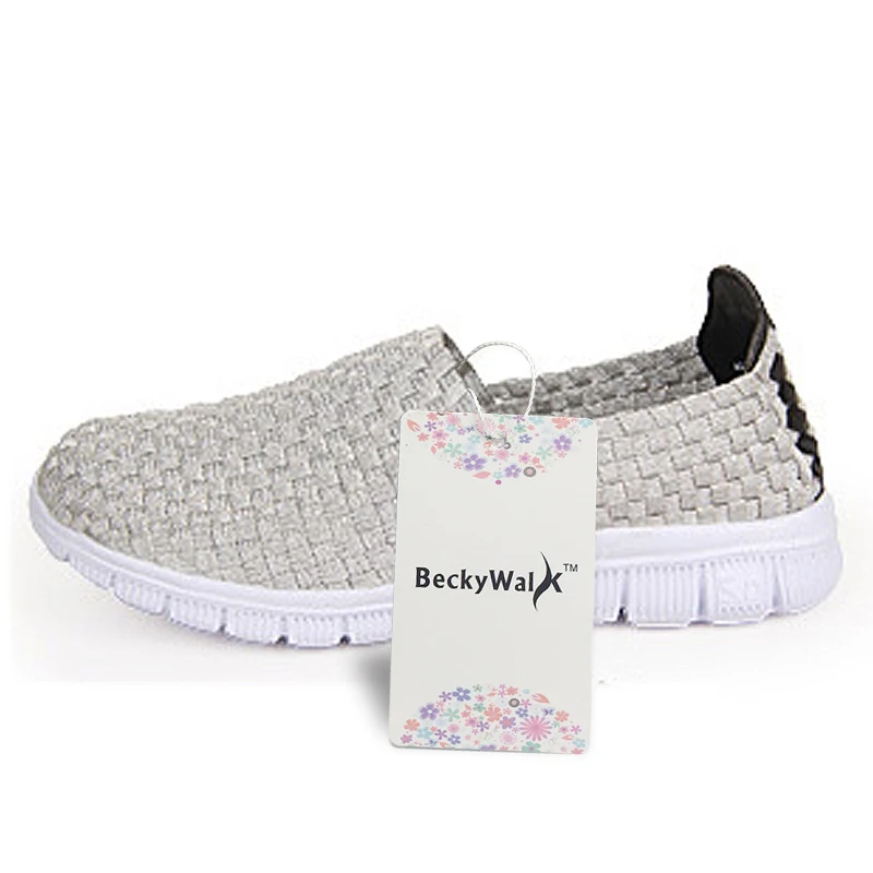 Женская повседневная обувь на плоской подошве BeckyWalk тканая ручной работы дышащие