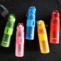 new 618ml plastic water bottle with straw drink tritan bpa free cute tea water filter bottles kids sport bicycle outdoor gym cup
