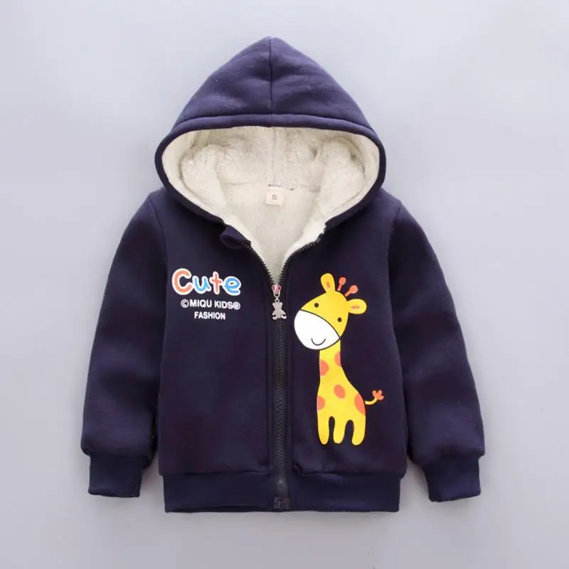 2018AutumnChildren Warm Jackets Kids Casual Fleece Baseball Coats Toddler Baby Boys Girls Plus Velvet Outerwear Bebe Clothes | Детская