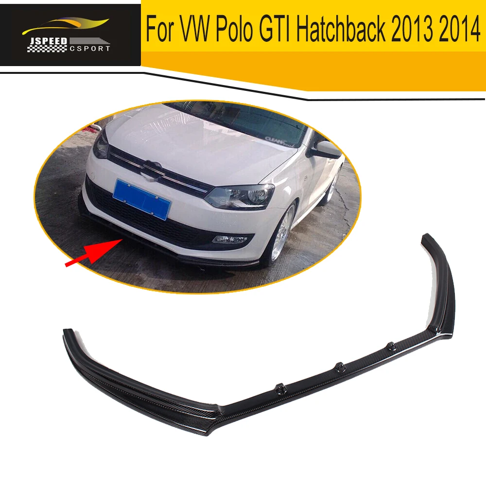 Автомобильный передний спойлер для бампера из ПУ кожи подходит VW POLO Standard Hatchback 4