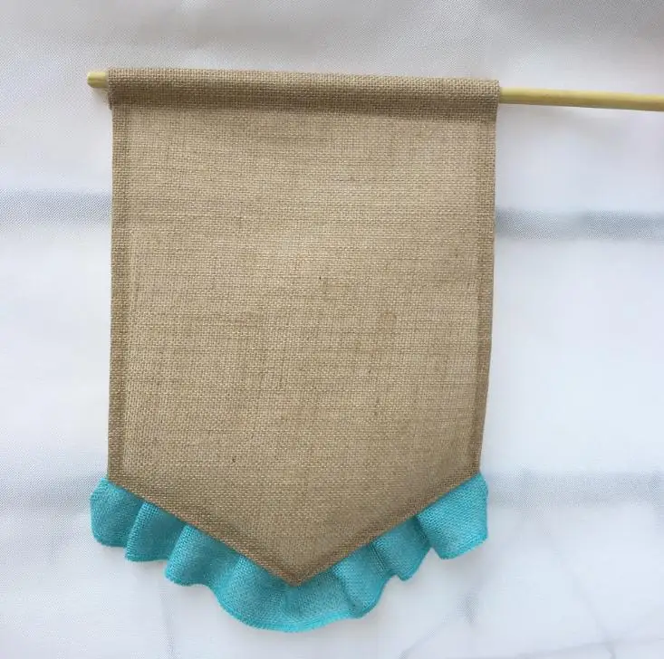 Пустые джутовые флаги сделай сам оборки садовые портативный пустой баннер