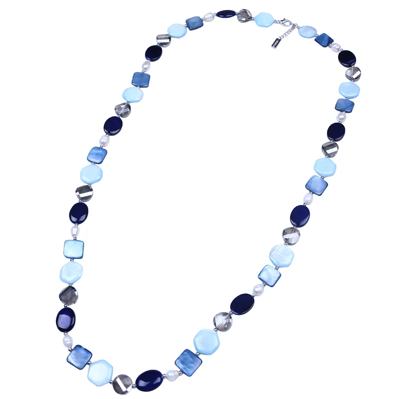 Уникальное ожерелье из дисков овальной квадратной шестиугольной раковины с бисером множественных геометрических форм, ручная работа, пляжные украшения для костюма