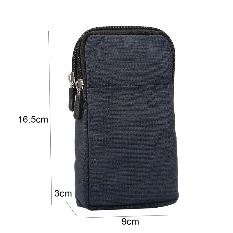 B-navy blue Boucho универсальная большая сумка для телефона для спорта на открытом воздухе, пешего туризма, бега, поясная сумка, кошелек, сумка, кошелек, чехол на молнии для всех телефонов - Цвет: B-navy blue