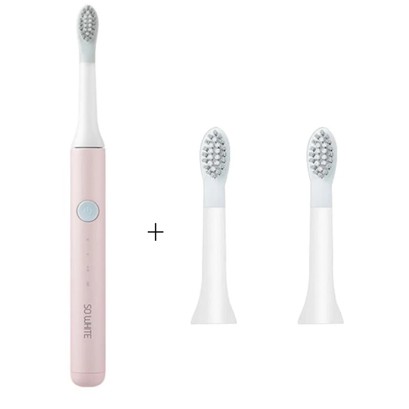 pink with head Оригинальная XIAOMI Soocas SO WHITE Sonic электрическая зубная щетка Беспроводная Индукционная зарядка IPX7 Водонепроницаемая зубная щетка EX3 головка - Цвет: pink with head