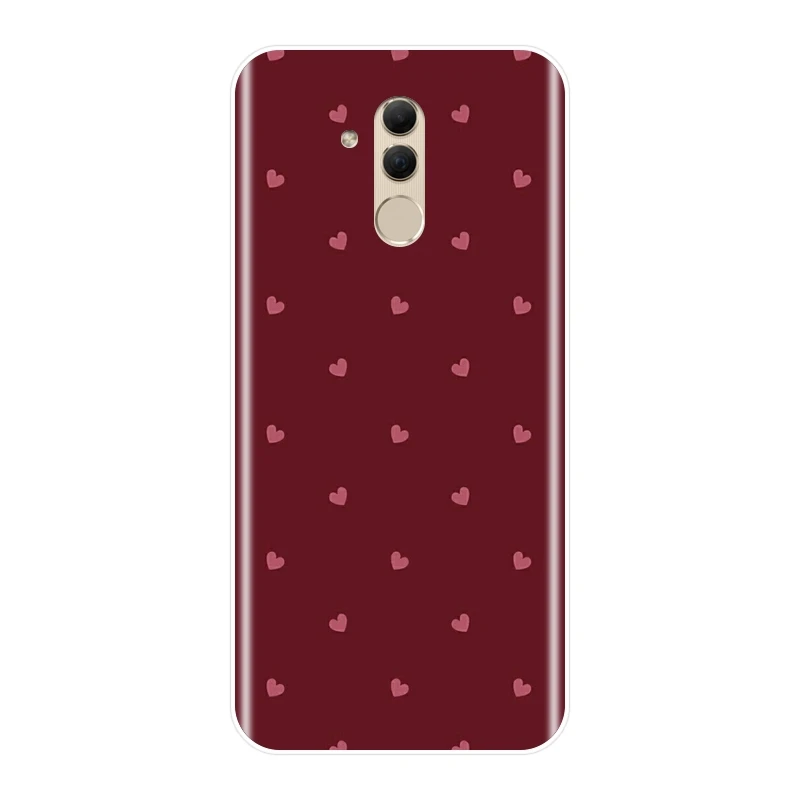 Задняя крышка для Huawei Mate 20 10 9 Lite в горошек сердце любовь розовый красный