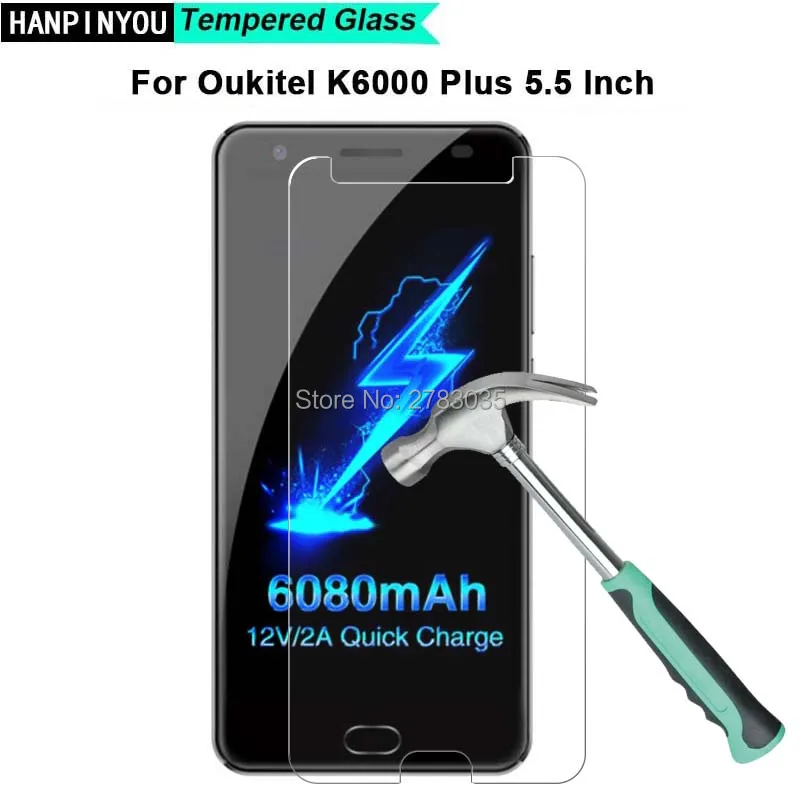 Для Oukitel K6000 Plus + 5 &quotновая твердость 9H 2.5D ультра тонкая закаленная Защитная