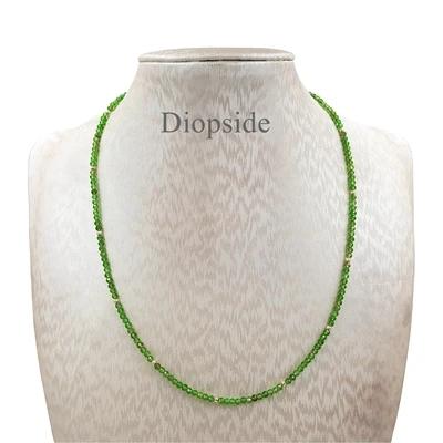 Diopside Lii Ji драгоценный камень черная шпинель пресноводный жемчуг Танзанит S925 18 К позолоченное классическое нежное ожерелье День рождения изысканное ювелирное изделие - Цвет камня: Diopside