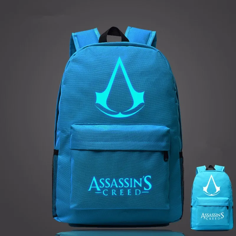 Революционная светящаяся школьная сумка Assassin's Creed рюкзак бойфренда для