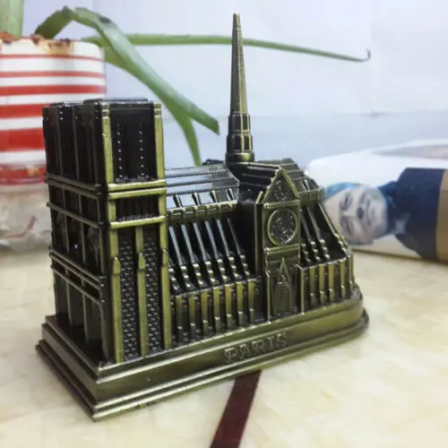 Модель собора Нотр Дам де Пари Металл 3D французская церковь Сувенир модель