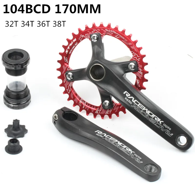 Велосипедная кривошипная цепь 104BCD MTB велосипед коленчатый набор алюминиевый