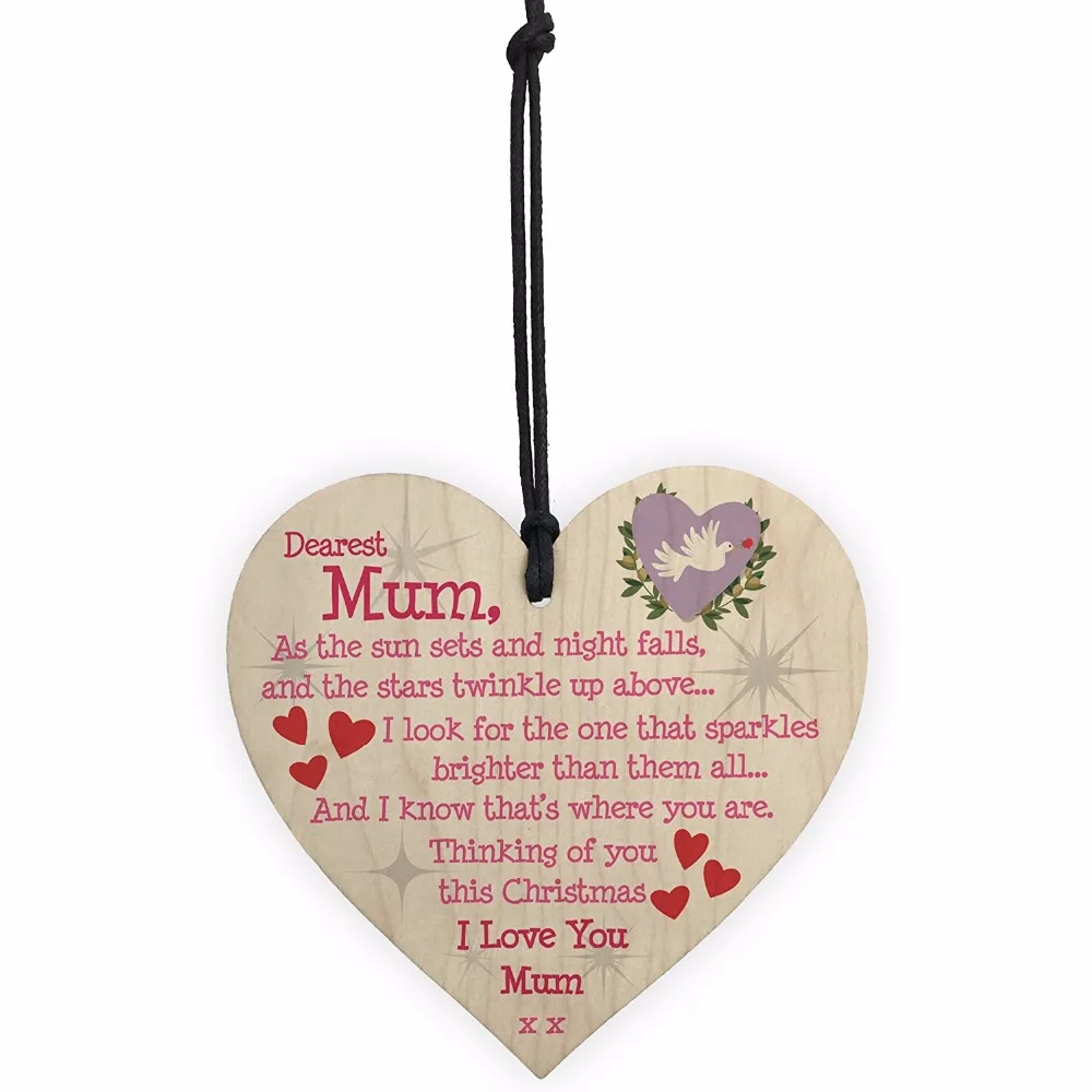 Meijiafei Рождественский памятник Mum Tree Bauble знак памяти подвесная табличка знак-украшение день матери