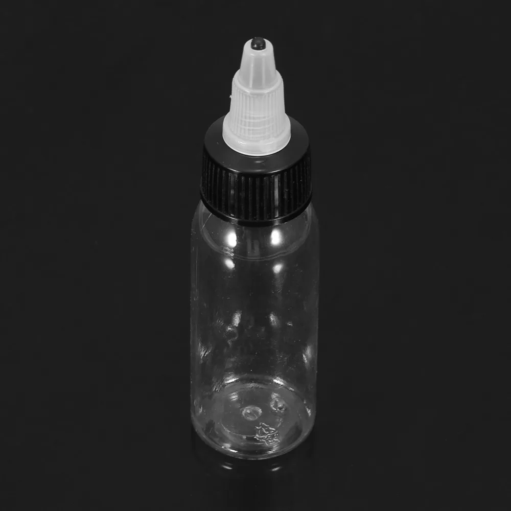 30 мл 5/10 шт пустые Пластик чернил для татуажа бутылка с пигментом Clear Black Кепки