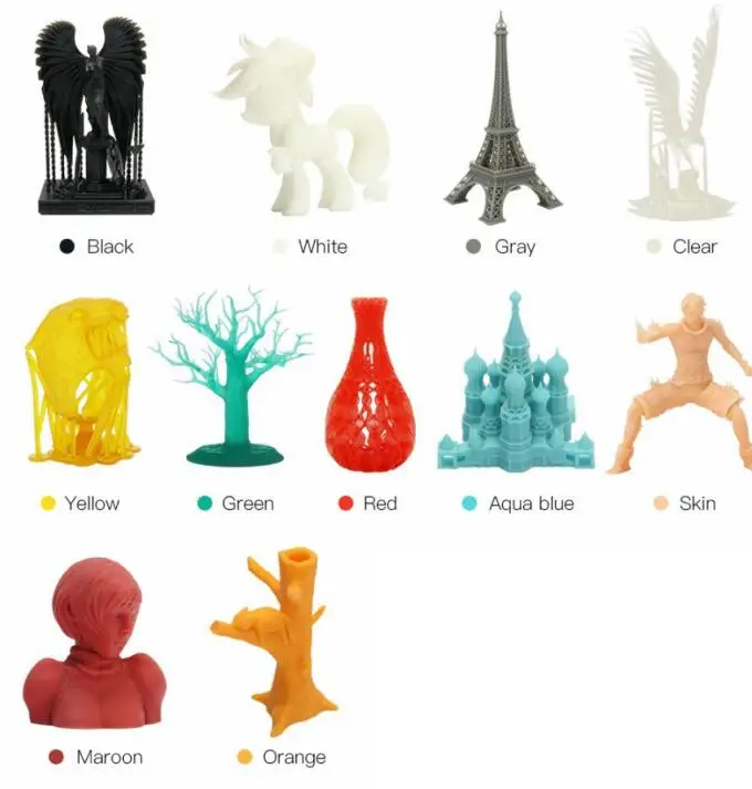 ANYCUBIC 405nm полимерный печатный материал SLA 3d Принтер lcd чувствительный УФ-смола 1Л/500 мл случайный цвет для фотонов 3d принтер