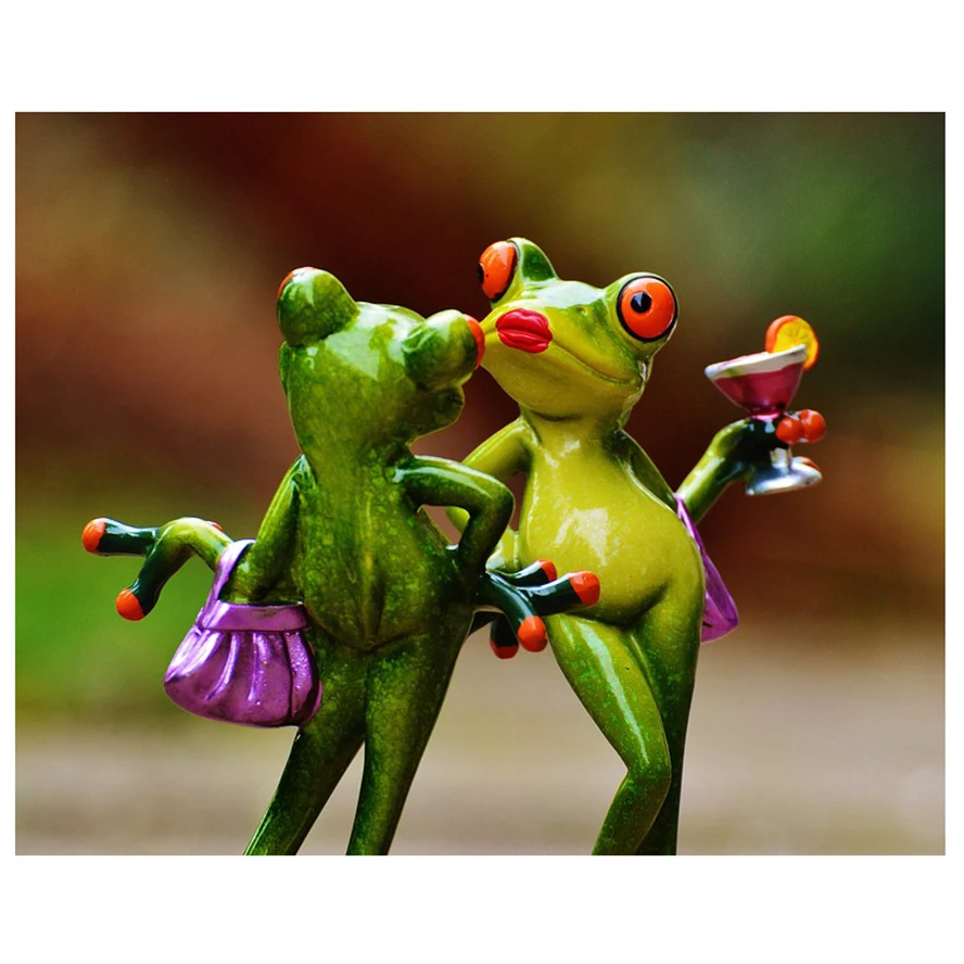 Diy Алмазная Картина Вышивка крестом 100% полная вышивка милая Мода Mrs frog 3D картина