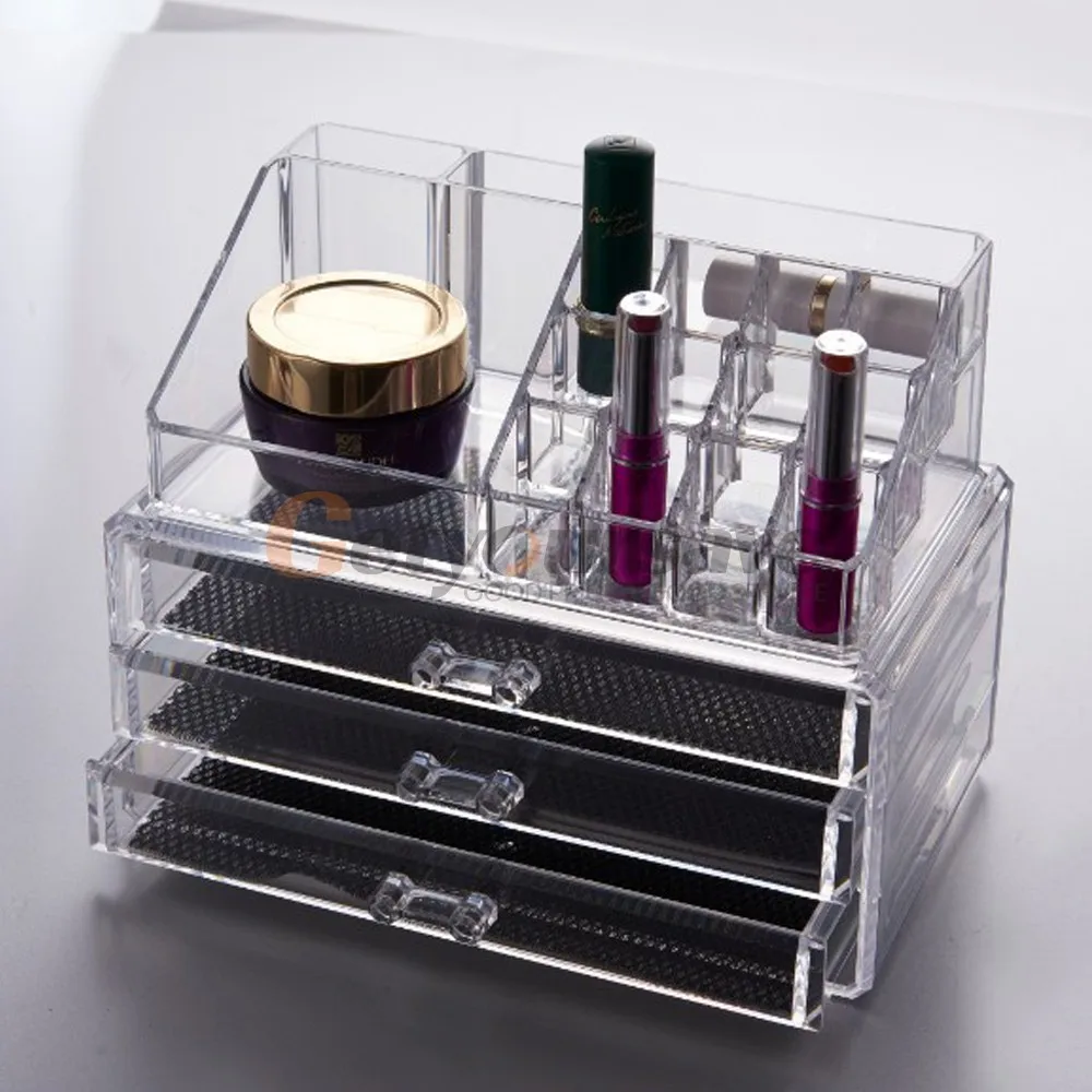 Косметический Органайзер для косметики прозрачный акриловый 6 ящиков витрина