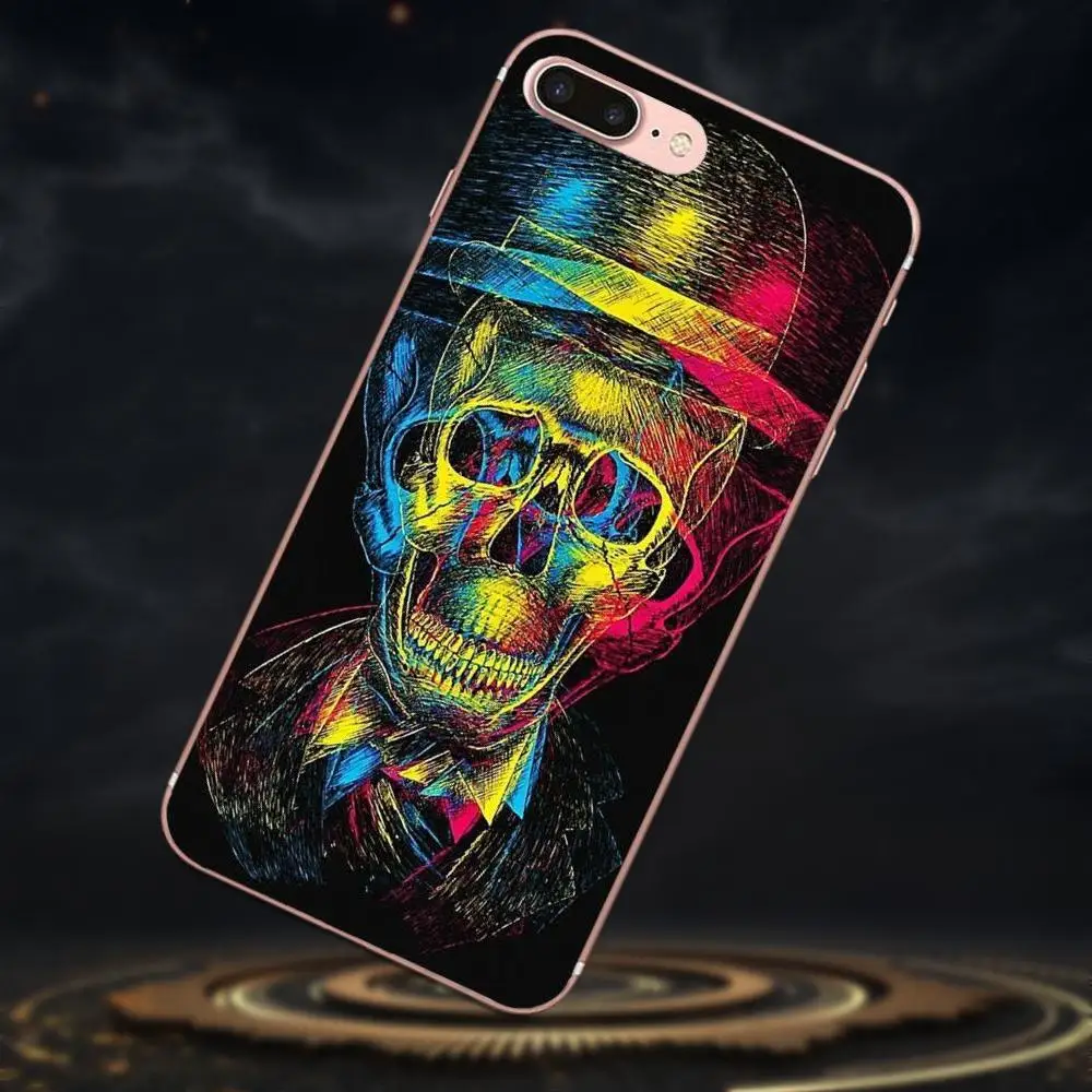 Silicone Cover Case For Galaxy Grand Alpha G850 Core2 Prime S2 I9082 A3 A5 A7 On5 On7 2015 2016 2017 Floral Skull Lovers | Мобильные