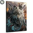 HD печать 1 Панель Холст Картина Волк Лицо dreamcather от Sunima художественные настенные картины для гостиной плакаты и принты искусство