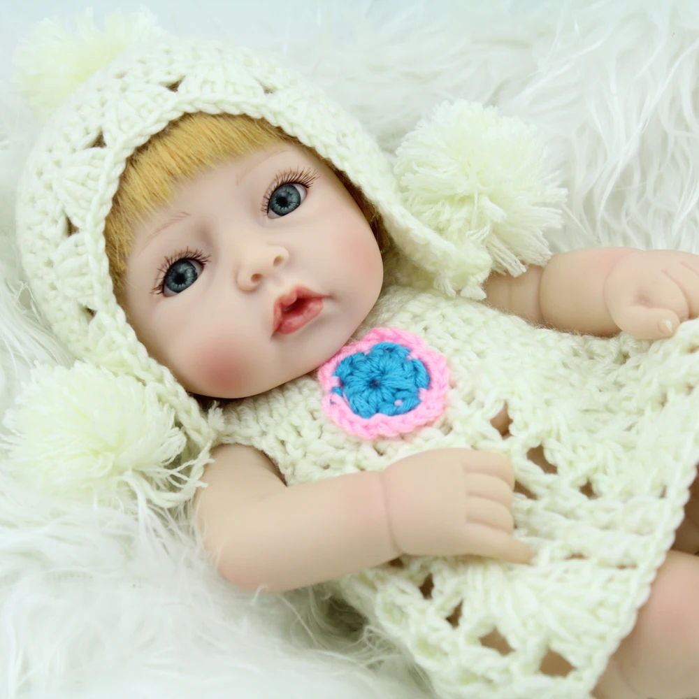 NPKDOLL 10 дюймов миниатюрная кукла-новорожденная девочка Силиконовые Мини-куклы с